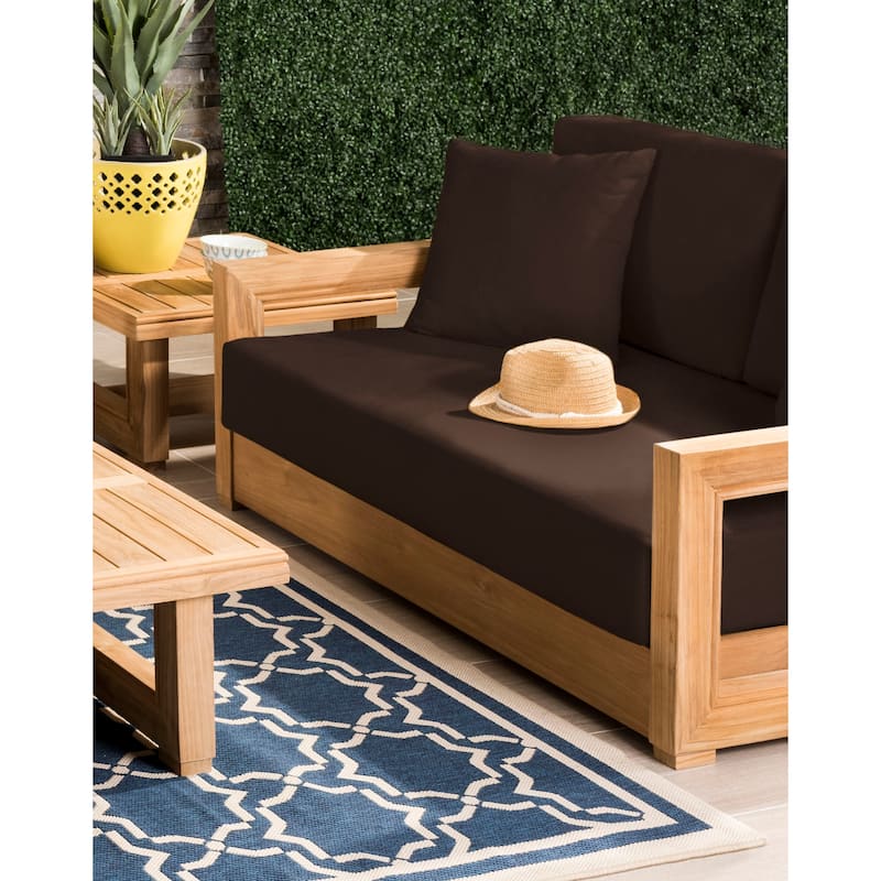 SAFAVIEH Couture Montford Brazilian Teak 2-Seat Bench - 53"W x 36"D x 27"H