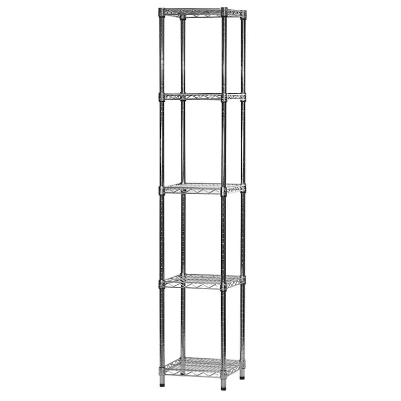 Shelving.com Chrome Wire Shelving with 5 Shelves - 14"d x 14"w - 96" h