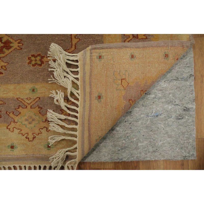 Hand Knotted Oriental 100% Wool Carpet Transitional Tribal Purples Oushak Area Rug - 10' 0'' X 7' 0''