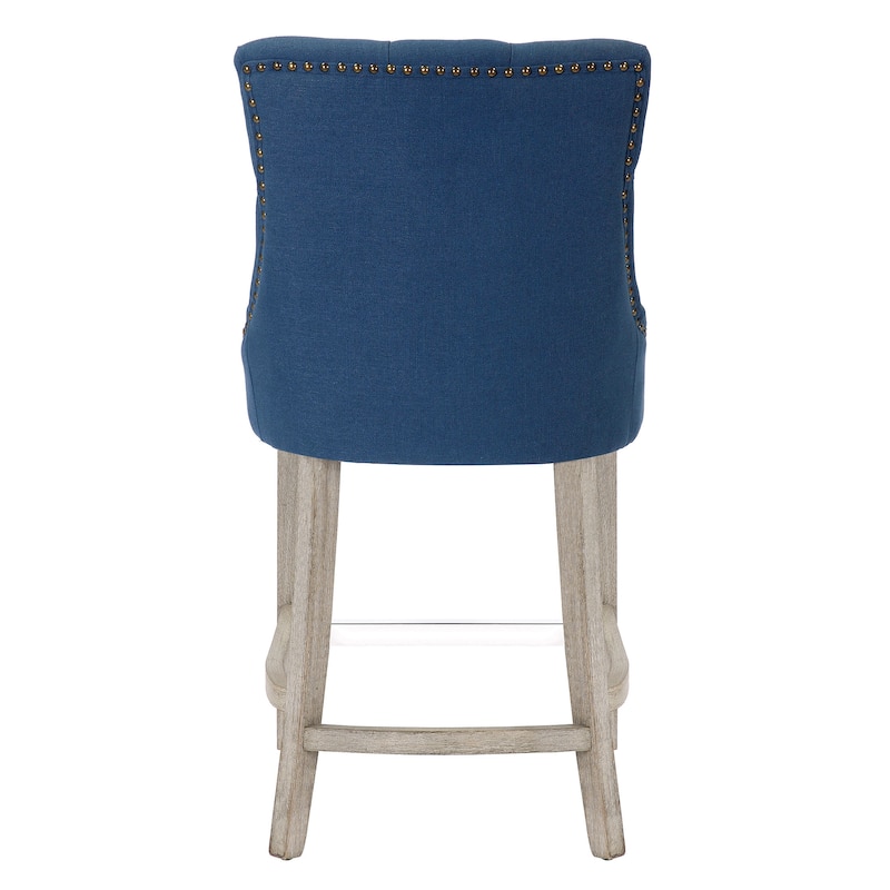 Carter 24" Upholstered Button Tufted Counter Bar Stool