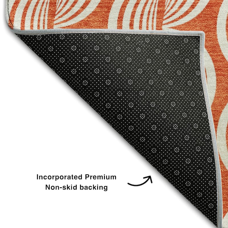 Premium Washable Super Soft Transitional Scallop Mayfield Rug