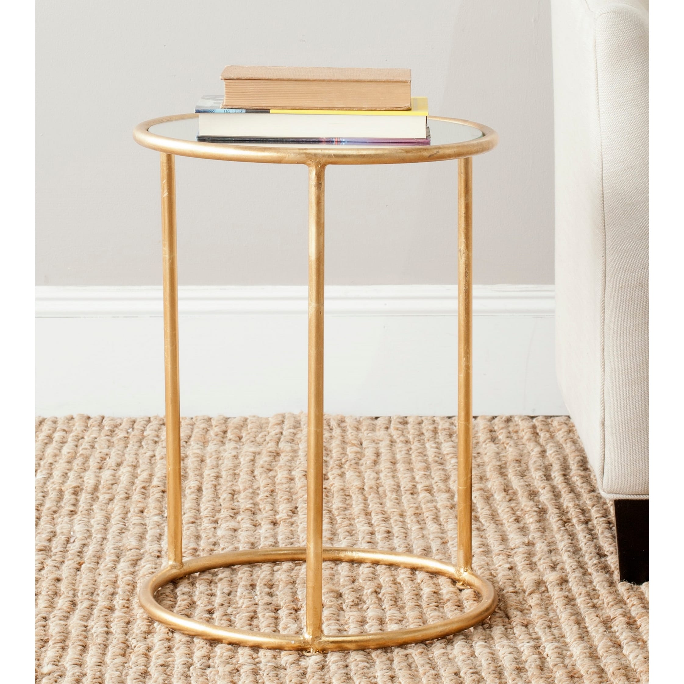 Shop Safavieh Treasures Shay Gold Mirror Top Accent Table 15 X