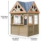 preview thumbnail 9 of 8, KidKraft Greystone Wooden Outdoor Playhouse with Working Doorbell