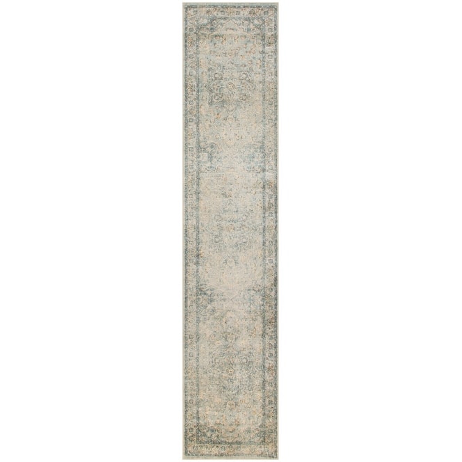 Nourison Astra Machine Washable Distressed Area Rug - 2' 2" x 8' - Blue