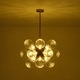 preview thumbnail 56 of 56, 18-Light Cluster Blue Glass Bubble Chandelier - 25in Wide Gold