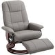 preview thumbnail 11 of 61, HomCom Faux Leather Adjustable Manual Swivel Base Recliner Chair with Comfortable and Relaxing Footrest