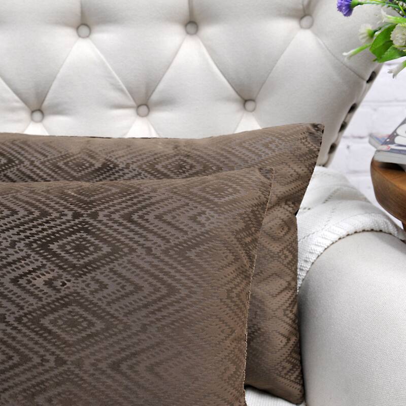 Tonopah Ikat Velvet Throw Pillow Cover Set, NO INSERT