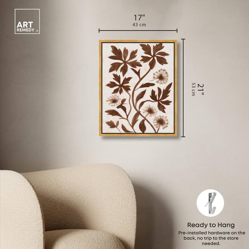 Sepia Sepal I Canvas by Art Remedy