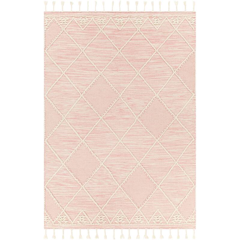 Maaxi Handmade Farmhouse Trellis Wool Area Rug