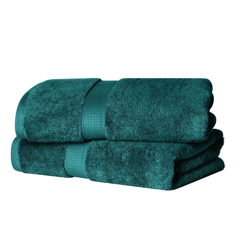 Superior Egyptian Cotton Pile Heavyweight Bath Towel Set of 2