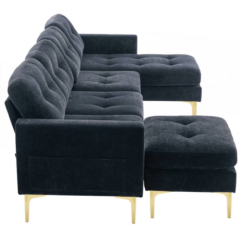 110inch L-Shape Convertible Sectional Sofa Couch