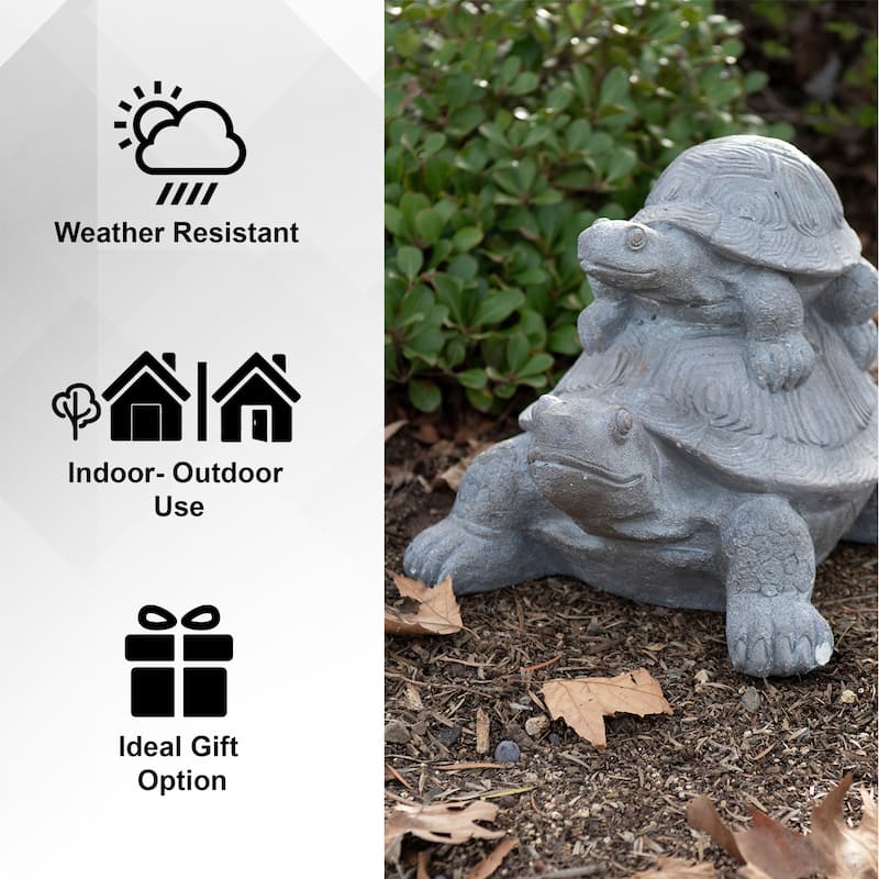 XBrand Turtle Statue, Indoor or Outdoor Décor, Garden Décor, Turtle Garden Statue, Turtle Statuary