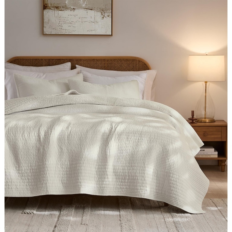 Lightweight Crinkly Channel Pick Stitch Textured Bedspread