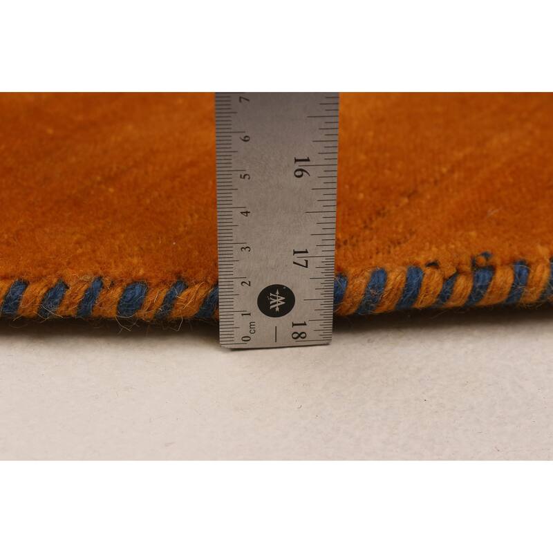 Kashkuli Gabbeh Orange Rug 10'0" x 10'0" - 10'0 x 10'0