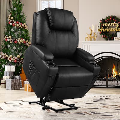 Modern PU Power Lift Recliner Sofa with Massage Chair