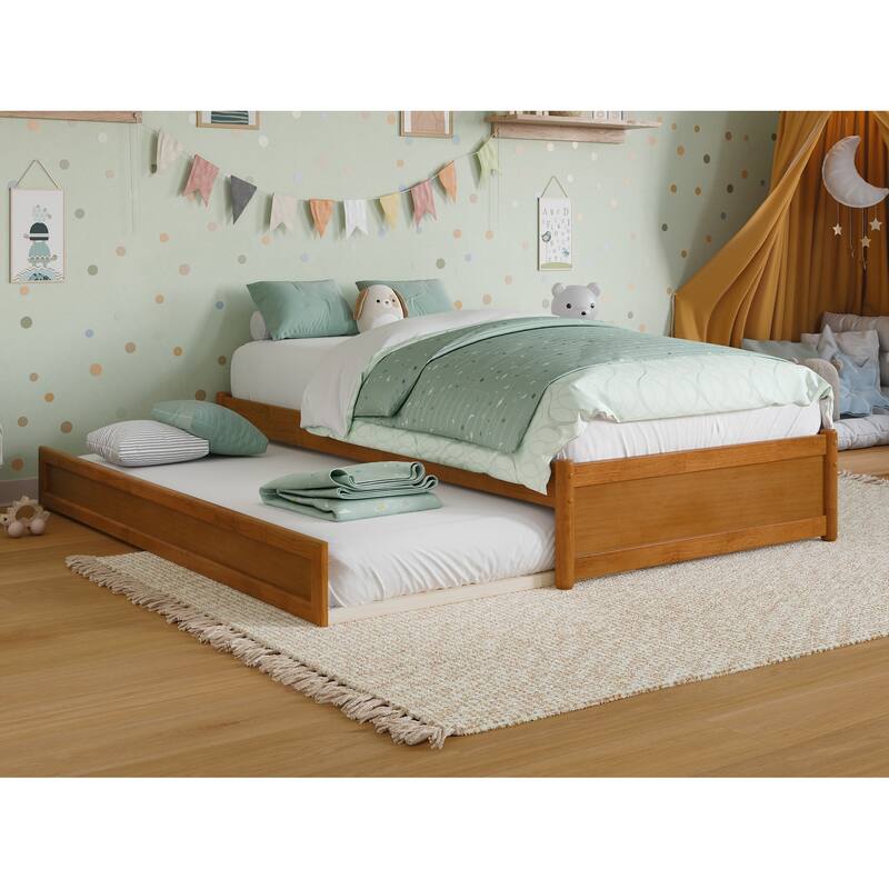 Barcelona Panel Platform Bed with Twin Trundle