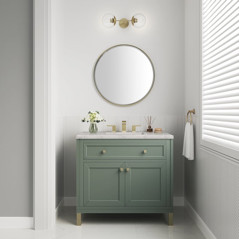 James Martin Vanities Chicago 36" Single Vanity, Smokey Celadon