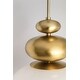 preview thumbnail 2 of 0, Elsie 1-light Aged Brass Pendant, Opal Glossy Glass