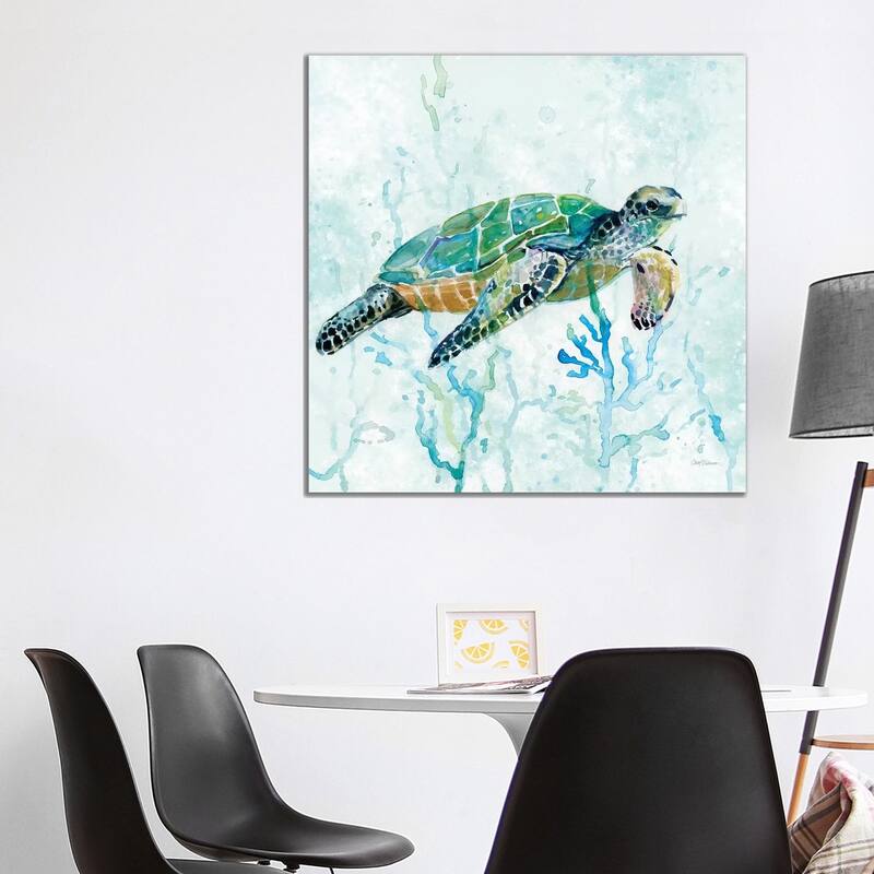 iCanvas "Sea Turtle Swim I" by Carol Robinson Canvas Print - 37x37x1.5
