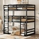 preview thumbnail 5 of 15, American Design Twin over Twin over Twin Triple Rubber Wood Bunk Bed,Kid's Triple Bed