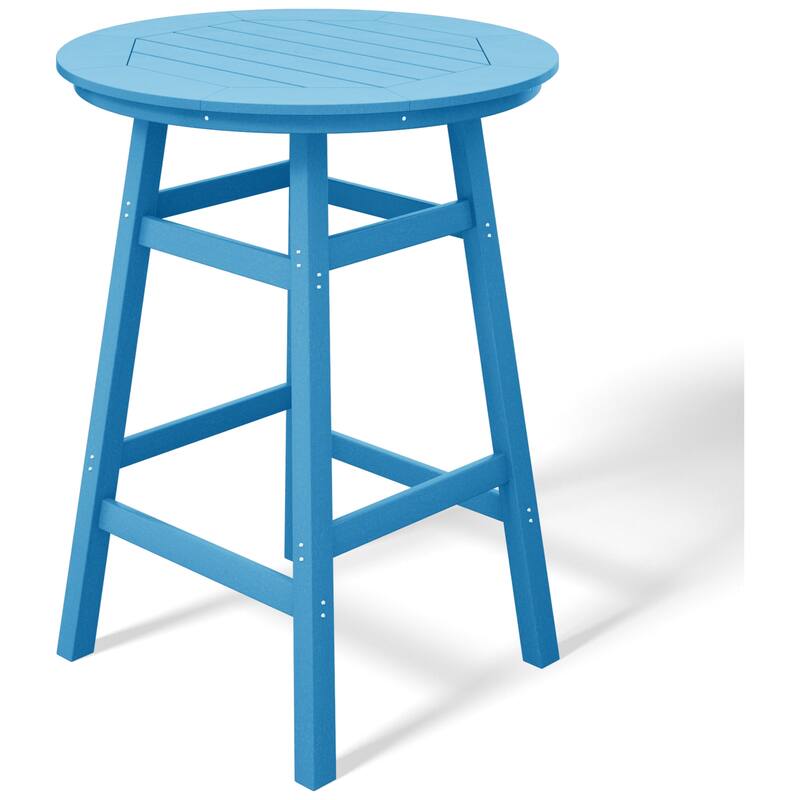 Polytrends Laguna Hdpe All Weather Outdoor Patio 35" Round Bar Table