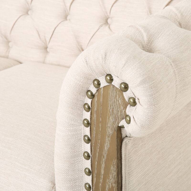 Castalia Chesterfield Tufted 7-seat Sectional Sofa by Christopher Knight Home - 114.00" L x 70.00" W x 31.50" H