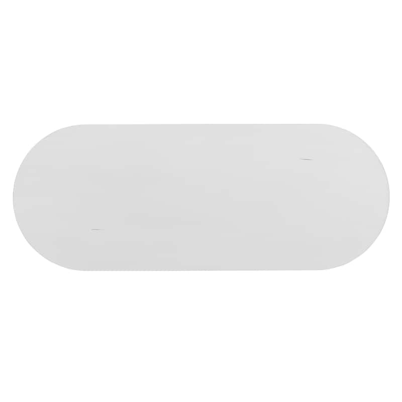 Elegant Retro Console Table with Curved Design and Smooth Glaze