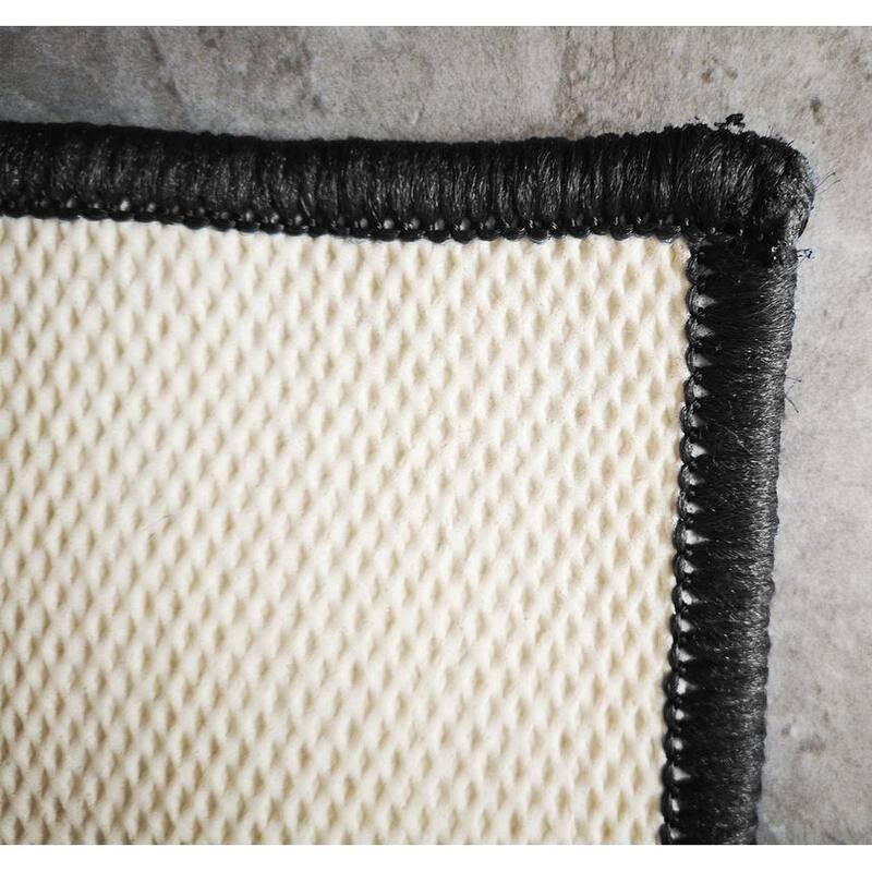 Deerlux Boho Living Room Area Rug with Nonslip Backing, Black Tribal Pattern