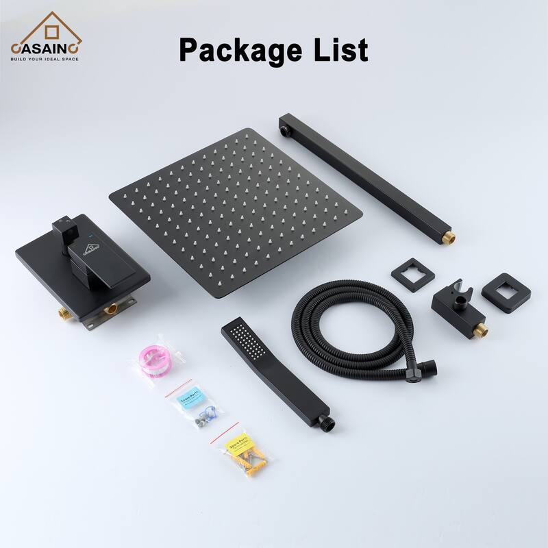 CASAINC 2-Function 12-In Wall Mounted Shower System