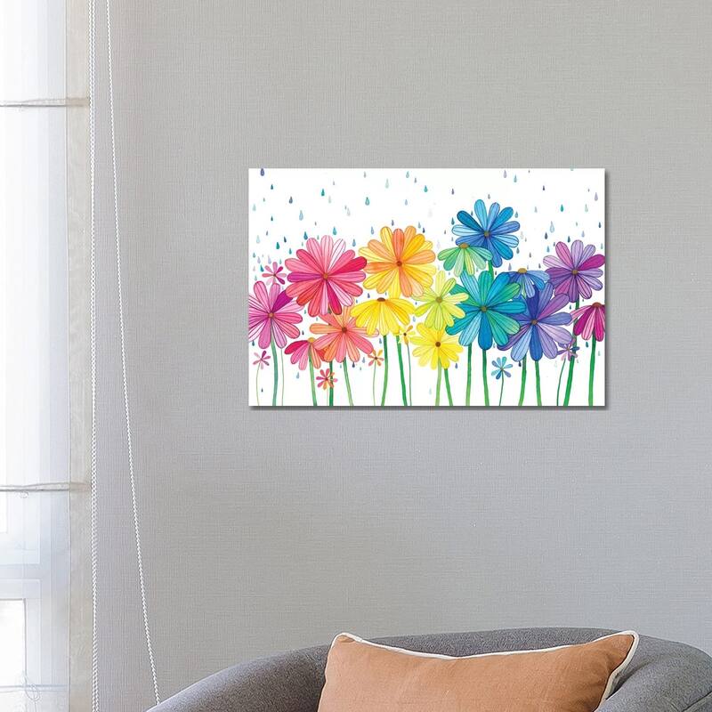 iCanvas "Rain Rainbow" by Ana Victoria Calderon Canvas Print - 18x26x1.5