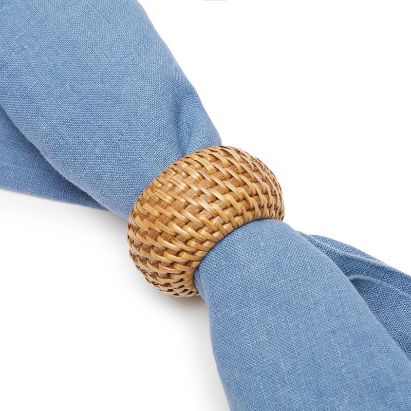Caravan Eclipse Napkin Ring - Set of 4 - Natural - 2.5 x 2.5