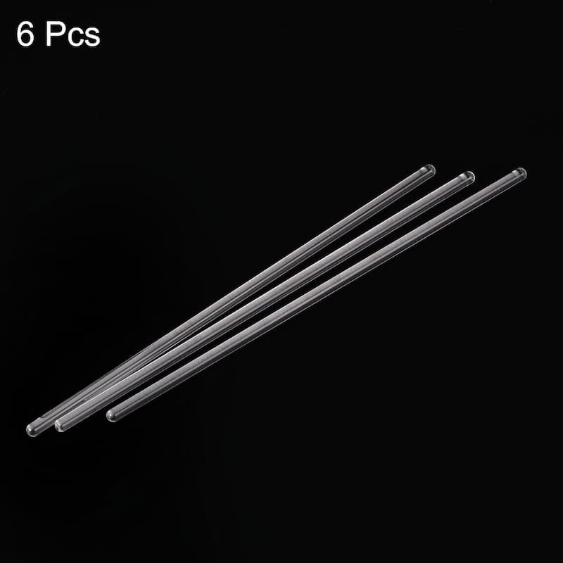 Borosilicate Glass Stick Stir Rod for Lab, kitchen 6Pcs