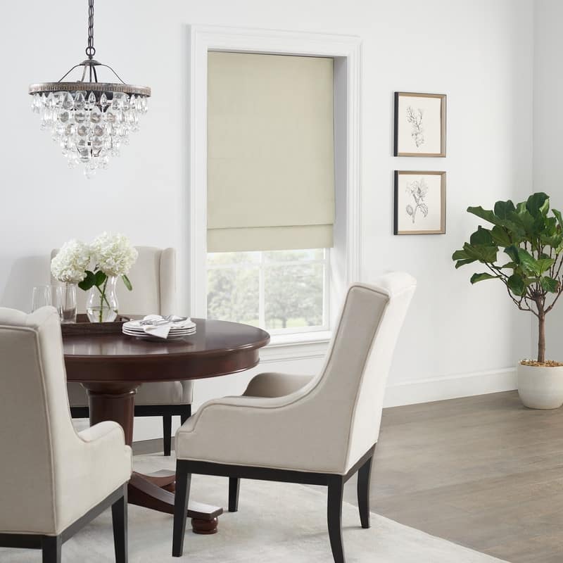Eclipse Faux Silk 100% Total Blackout Cordless Roman Shade - 39x64 - Gold