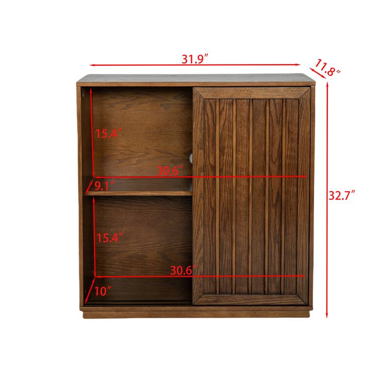 Versatile Mid Century Sideboard with Sliding Doors and Stylish Storage