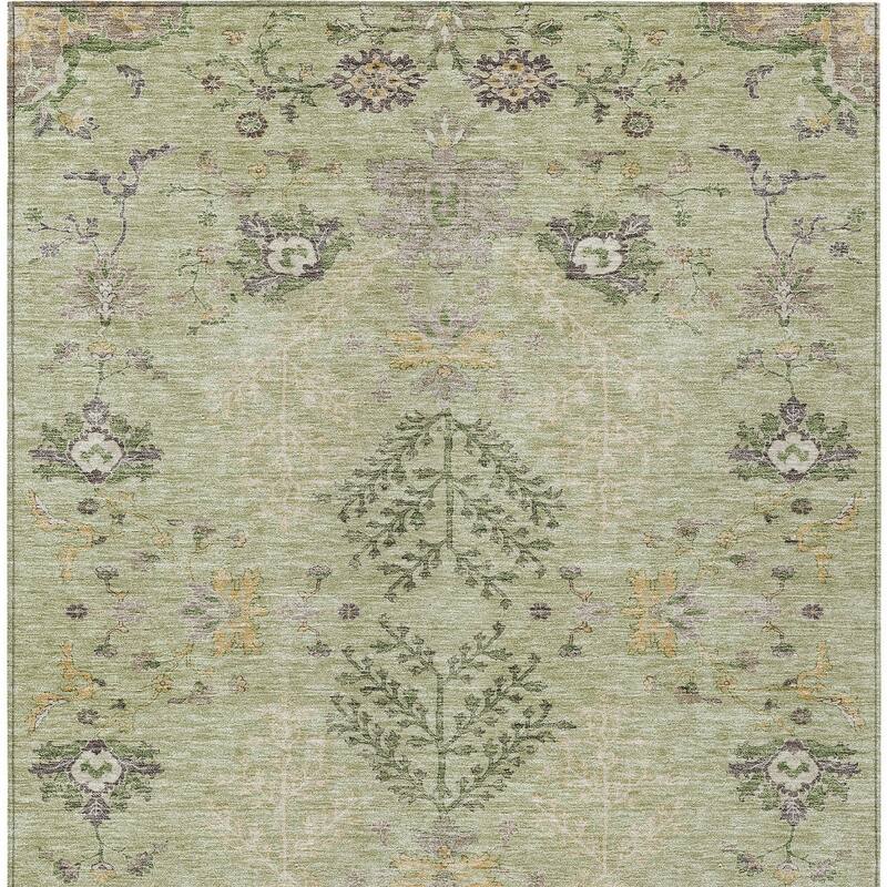 HomeRoots Floral Transitional Rectangle Outdoor Rug