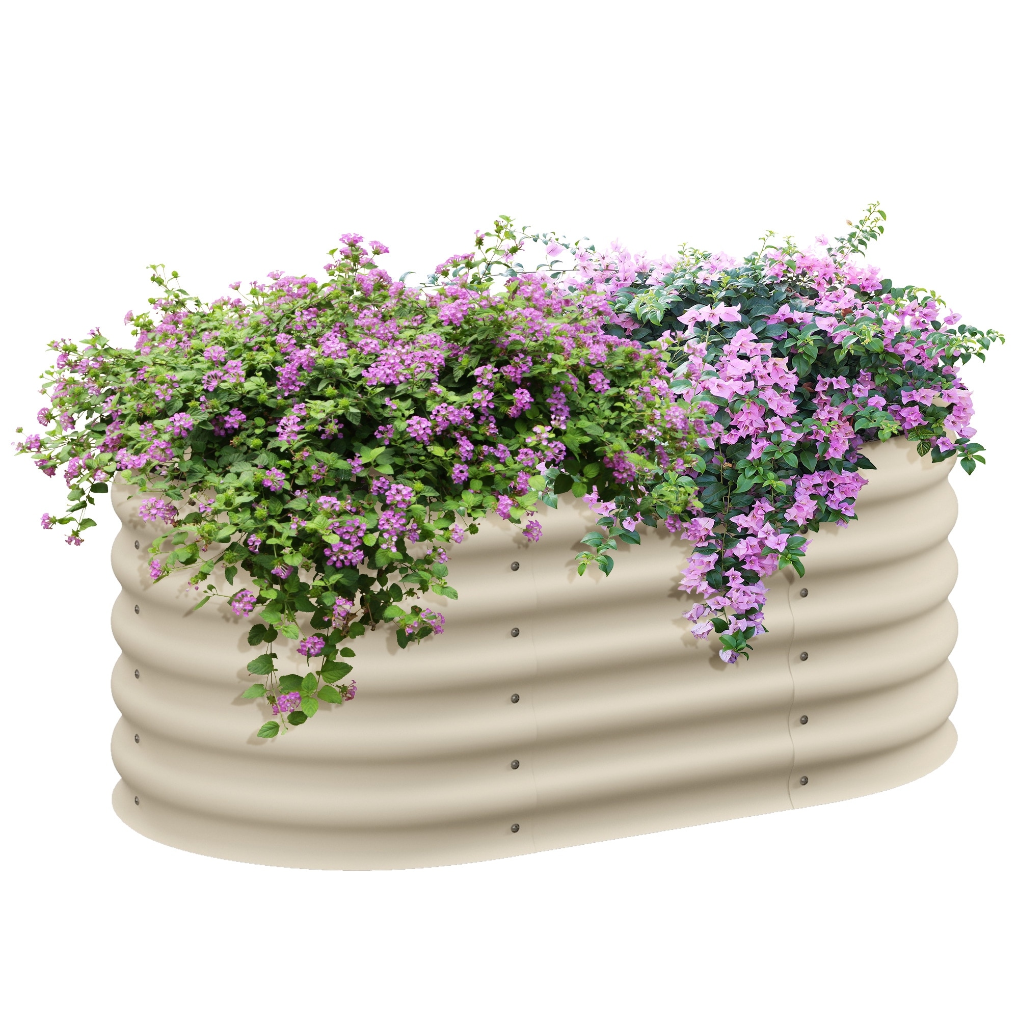 Outsunny 3.4' x 2' x 1.4' Galvanized Raised Garden Bed Kit, Outdoor Metal Elevated Planter Box