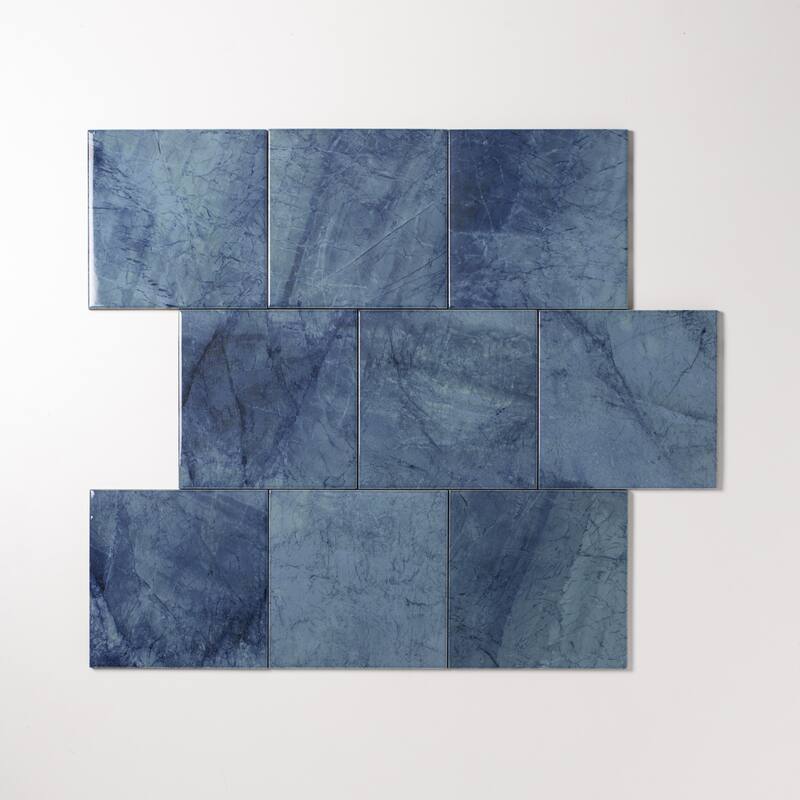 Seascape 6 in. x 6 in. Glazed Porcelain Wall Tile