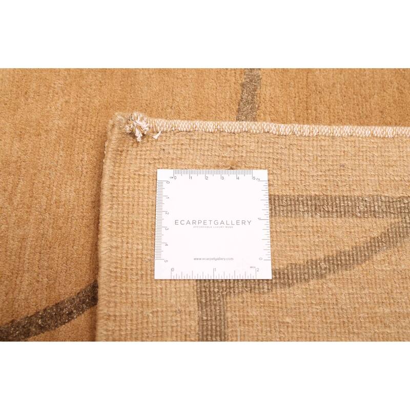 ECARPETGALLERY Hand-knotted Opulence Light Brown Silk, Wool Rug - 6'0 x 9'0