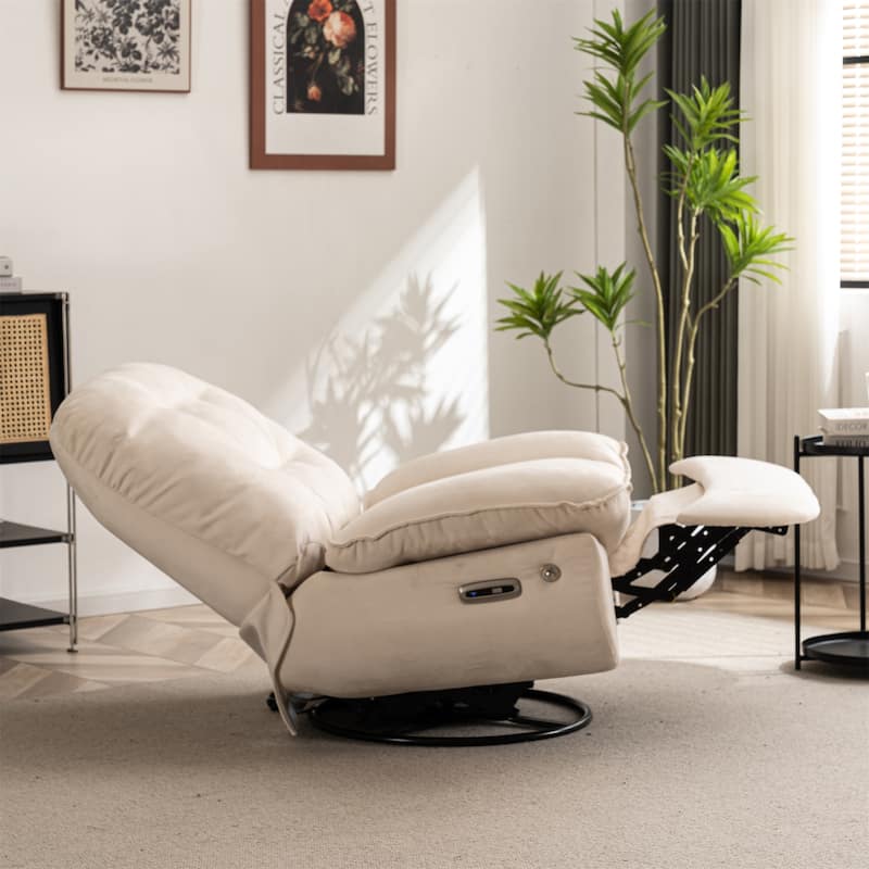 Muti Function Power Recliner Swivel Glider With USB Charger