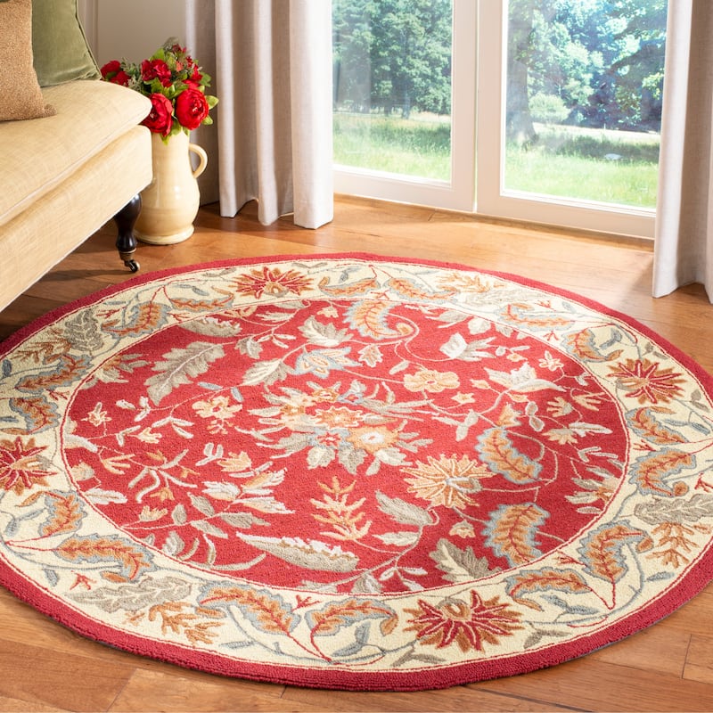 SAFAVIEH Handmade Chelsea Ashlyn French Country Floral Wool Rug
