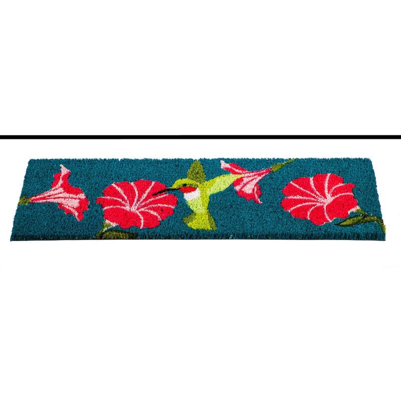 28 in. x 9 in. Hummingbird and Petunias Kensington Switch Mat
