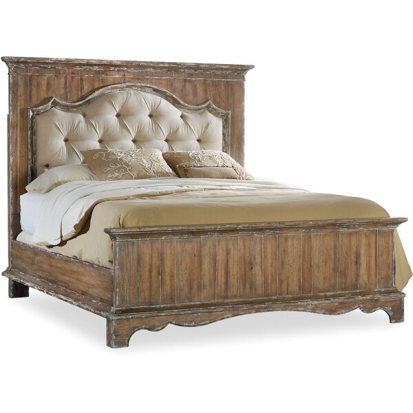Hooker Furniture 5300-90850 Queen Hardwood Panel Bed Frame from the Chatelet Collection - Caramel Froth
