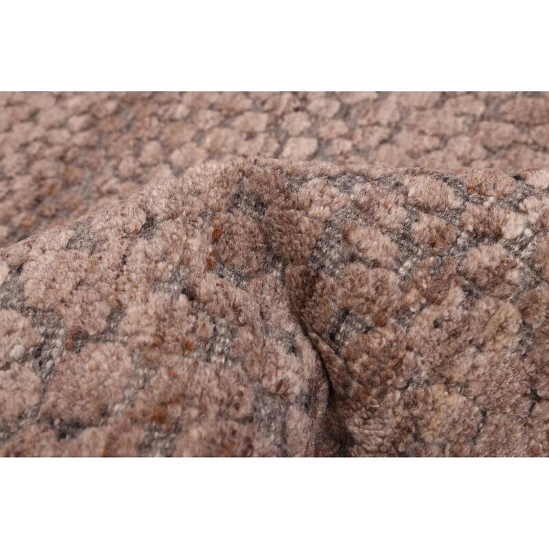 ECARPETGALLERY Hand-knotted Tangier Tan Wool Rug - 8'3 x 10'1