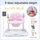 preview thumbnail 7 of 17, Foldable Baby Activity Walker with Adjustable Height and Detachable Seat Cushion