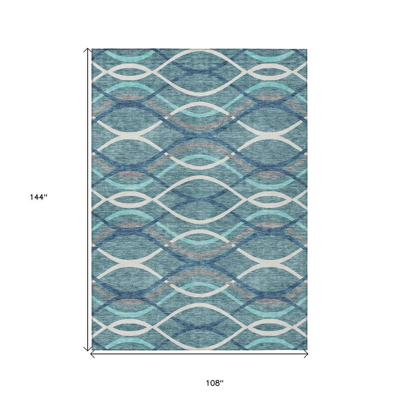 HomeRoots Abstract Transitional Rectangle Outdoor Rug