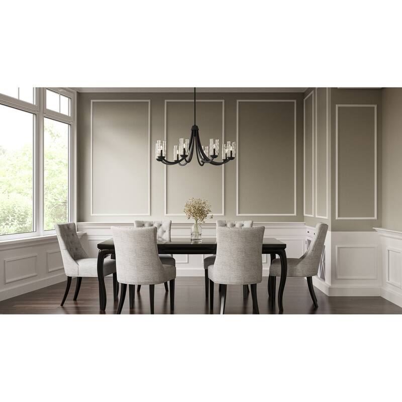 Allard 8-Light Matte Black Chandelier
