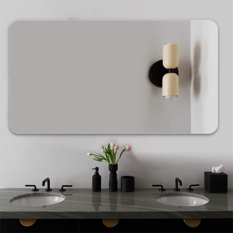 Bathroom Vanity Mirror,Wall-Mounted Mirror Anti-Fog Waterproof