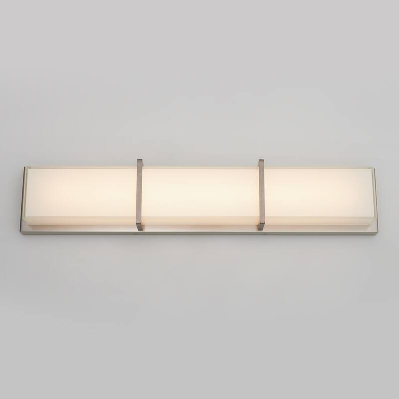 Artika Subway 27inch, 3-Section Vanity Bathroom Light, Brushed Nickel