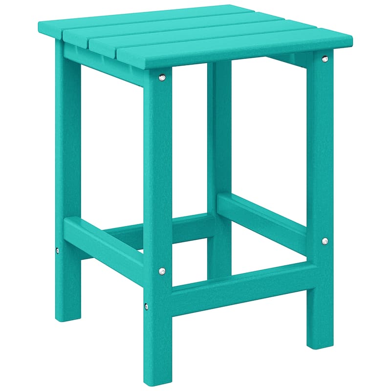 Polytrends Laguna Hdpe All Weather Outdoor Patio Square Side Table