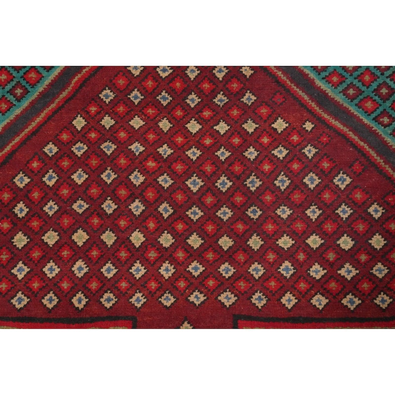 Hand Knotted Oriental 100% Wool Carpet Traditional Tribal Greys & Charcoal Ardebil Area Rug - 9' 10'' X 4' 6''